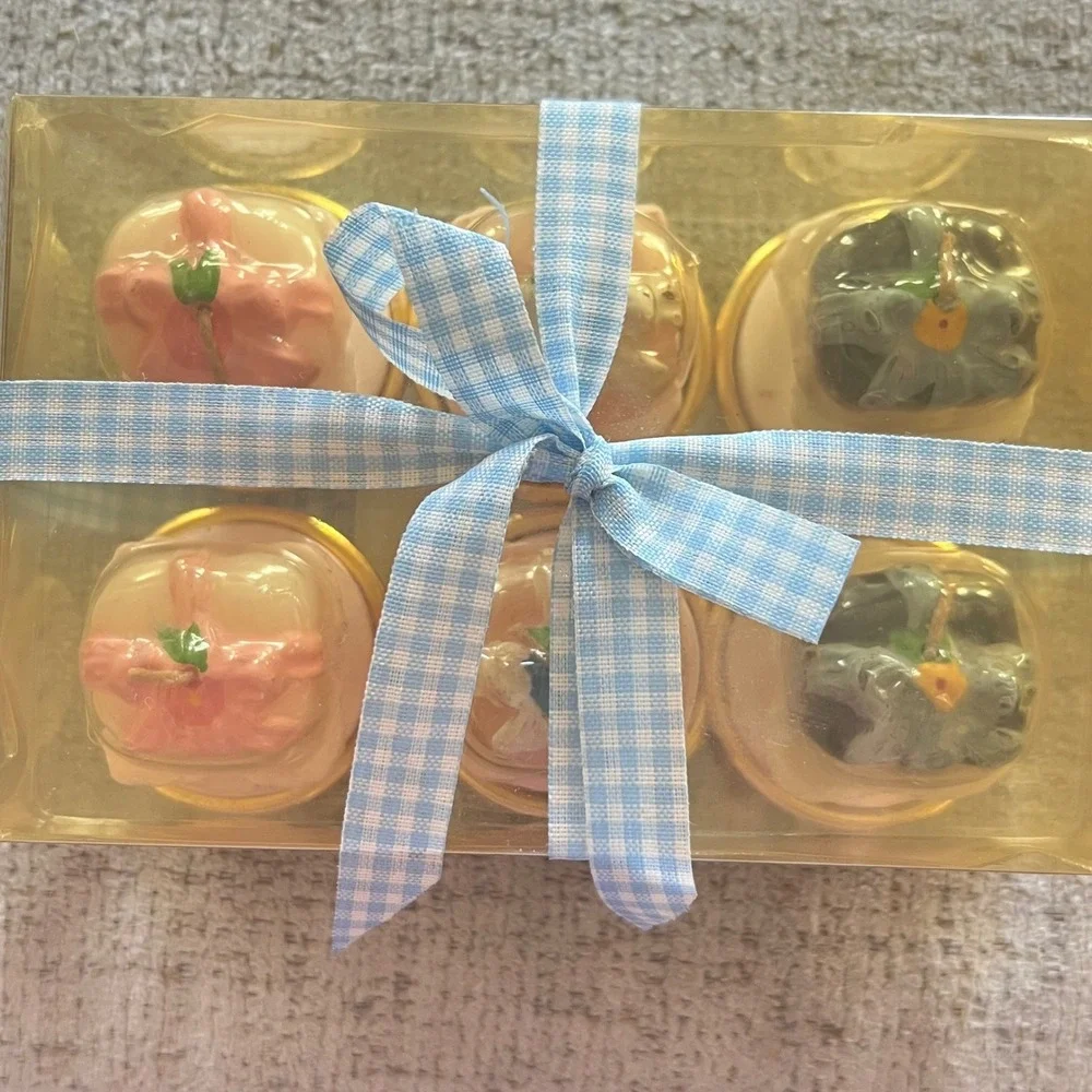 Interior Accents Spring Bakery Collection Cupcake Tealight Candles 6 Piece Set